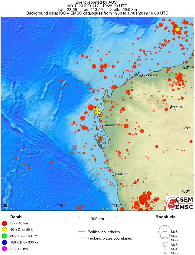 wide historical seismicity