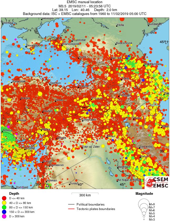 wide historical seismicity