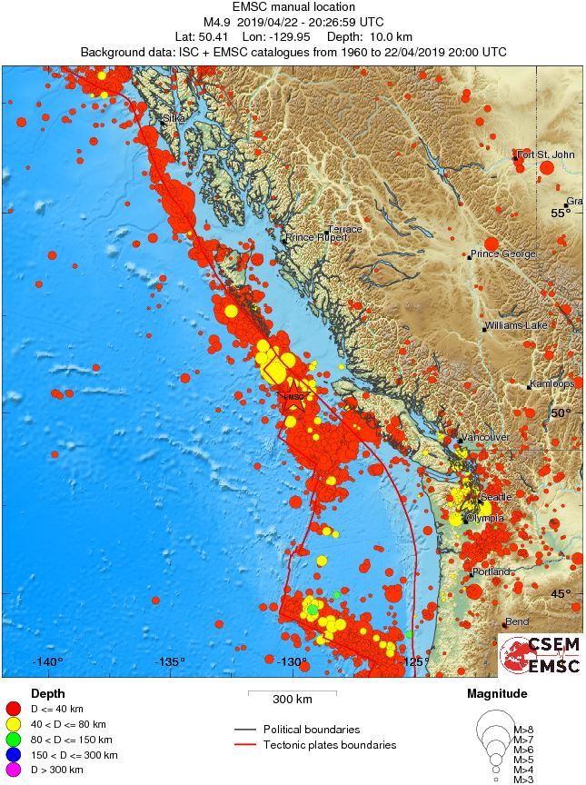 wide historical seismicity