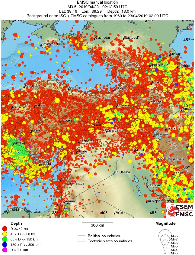 wide historical seismicity