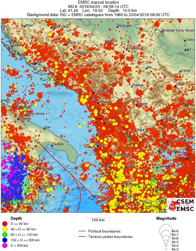 regional historical seismicity