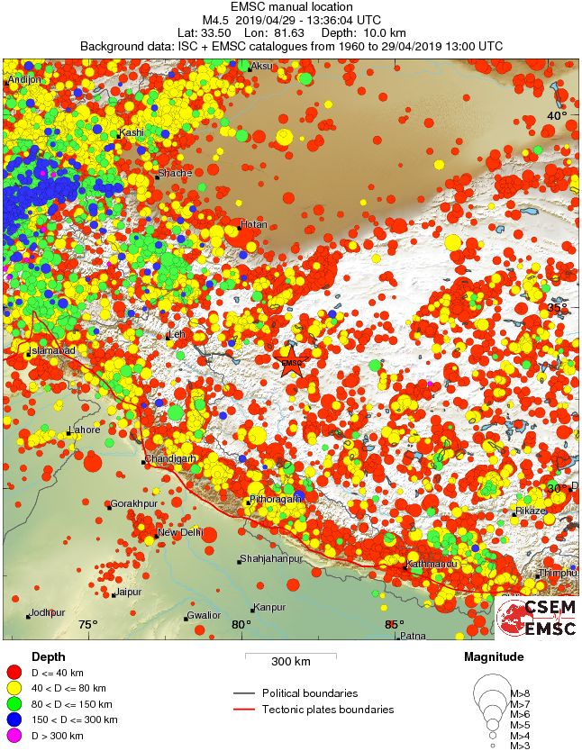 wide historical seismicity