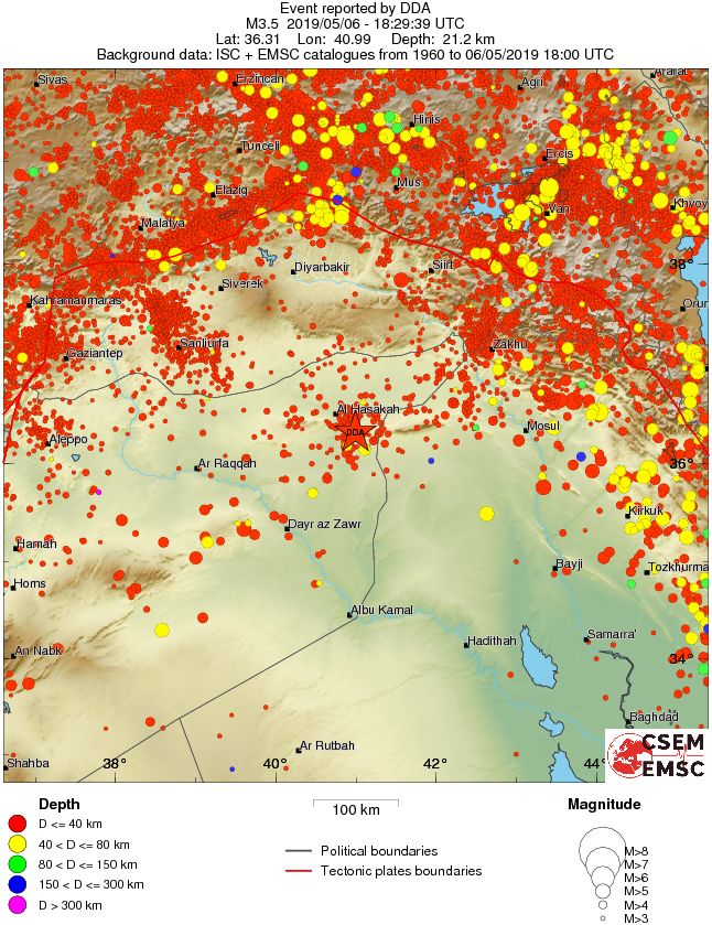 regional historical seismicity