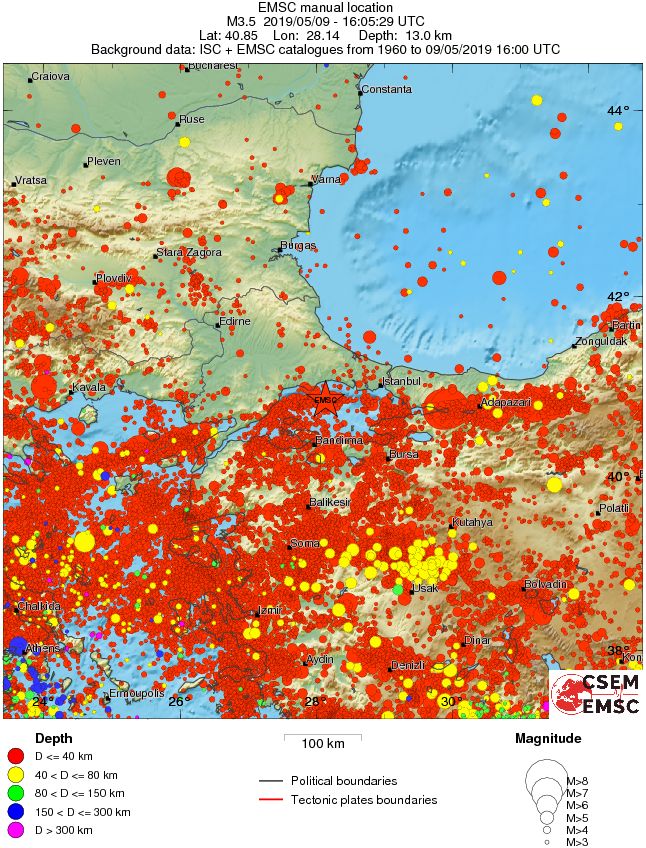 regional historical seismicity