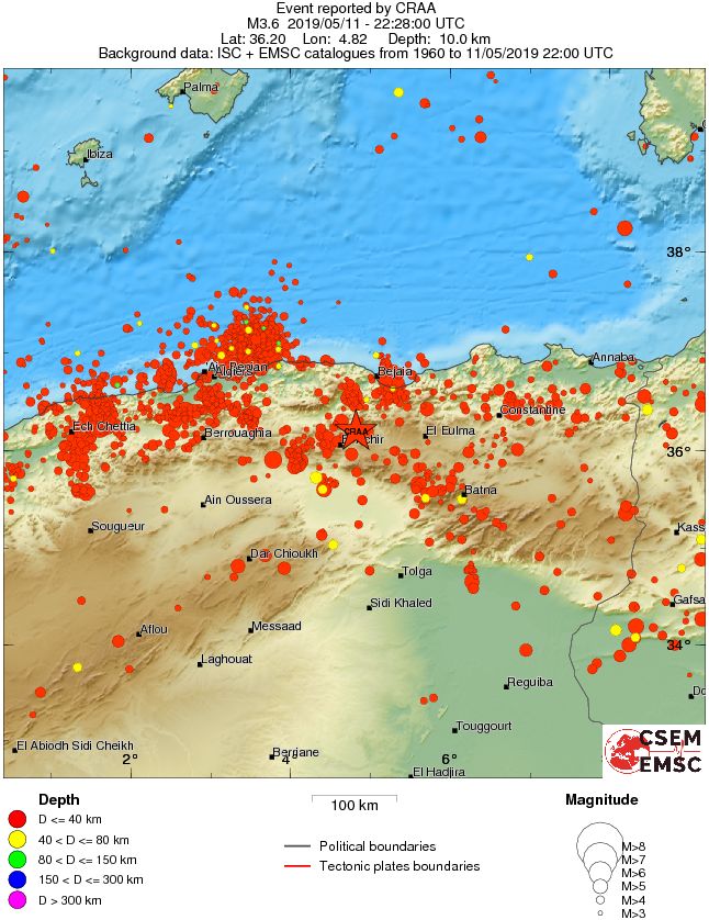 regional historical seismicity