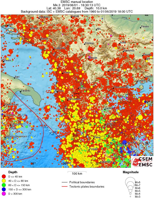 regional historical seismicity