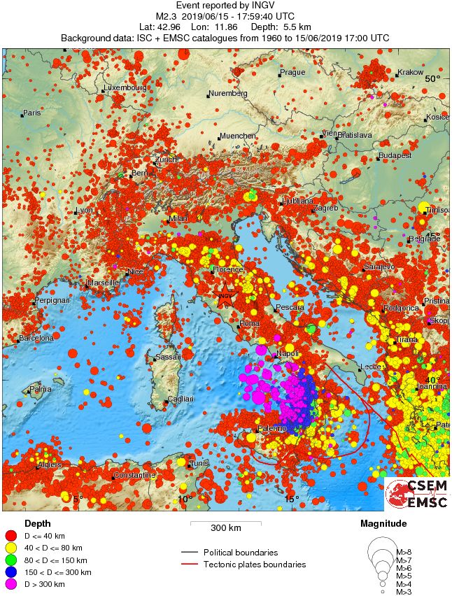 wide historical seismicity