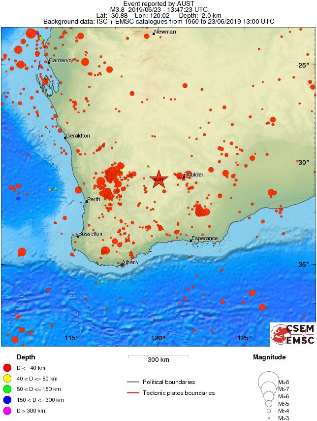 wide historical seismicity