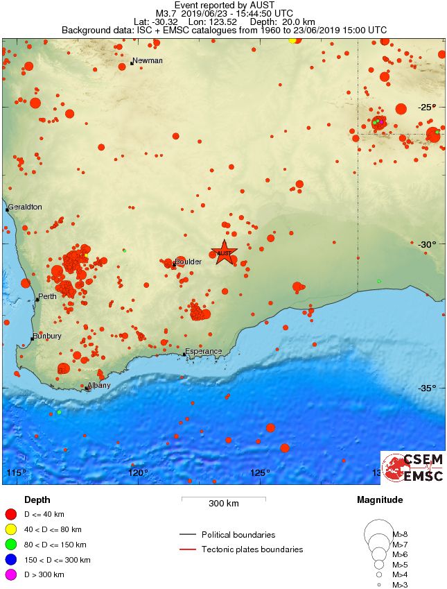 wide historical seismicity