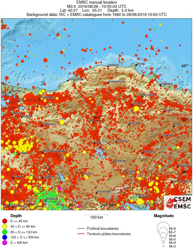 regional historical seismicity