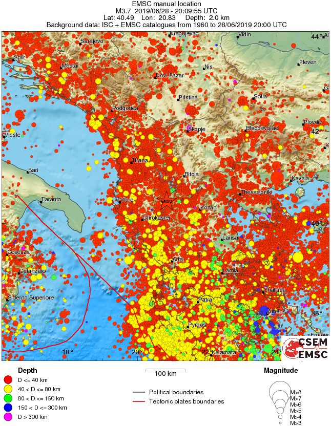 regional historical seismicity