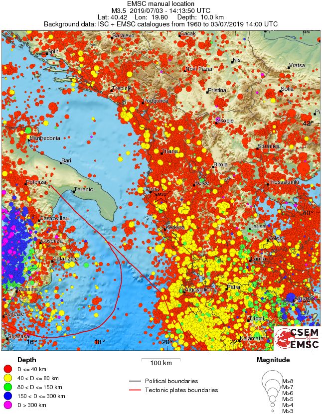 regional historical seismicity