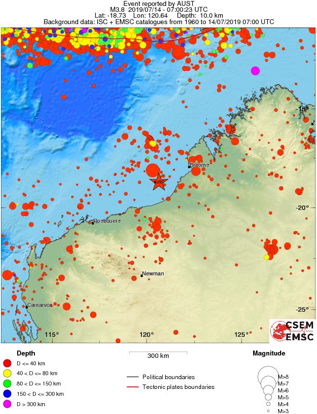 wide historical seismicity