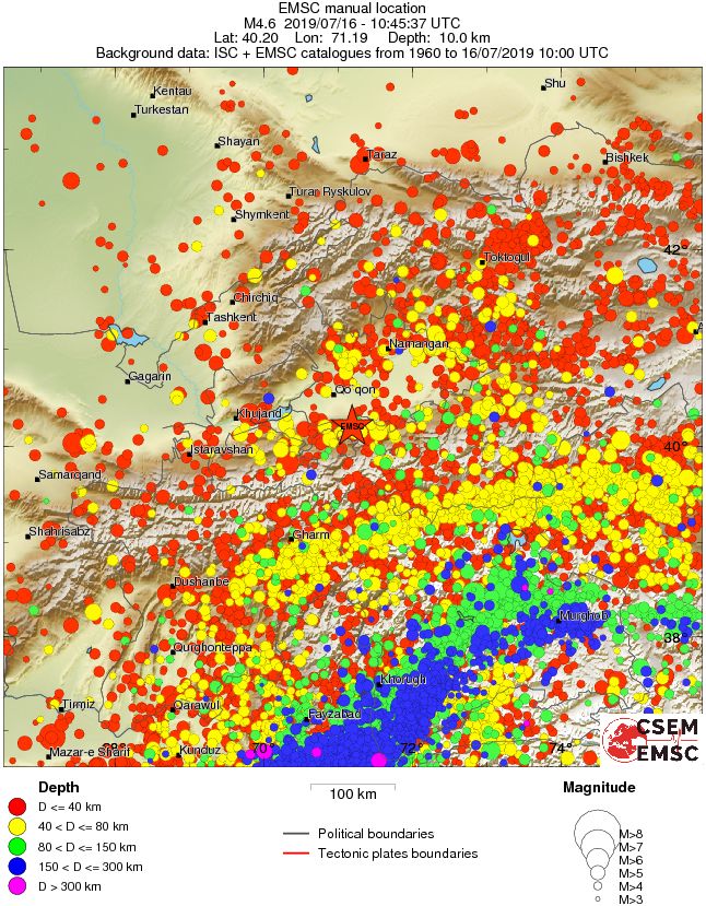 regional historical seismicity