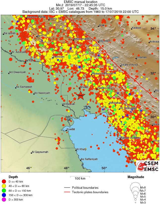 regional historical seismicity