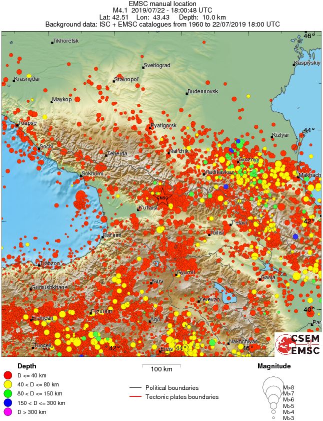 regional historical seismicity
