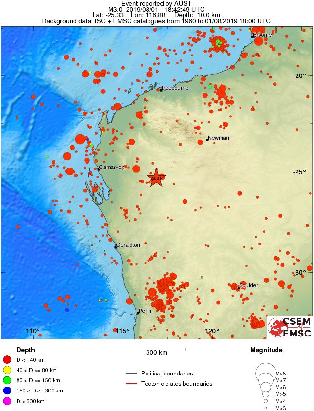 wide historical seismicity
