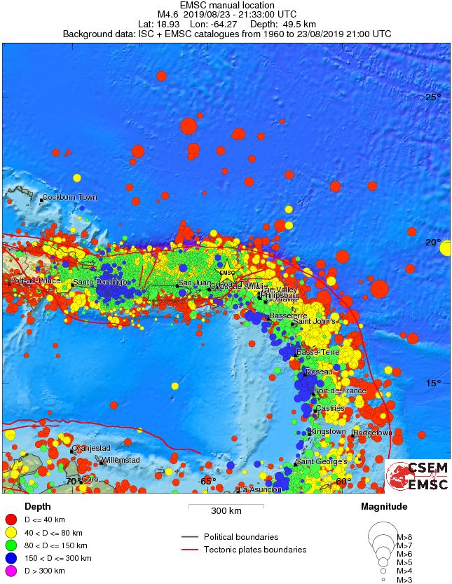 wide historical seismicity