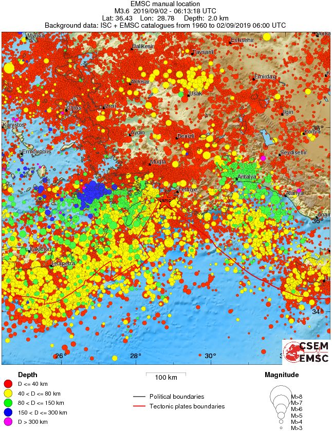 regional historical seismicity