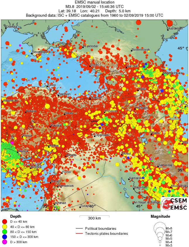 wide historical seismicity