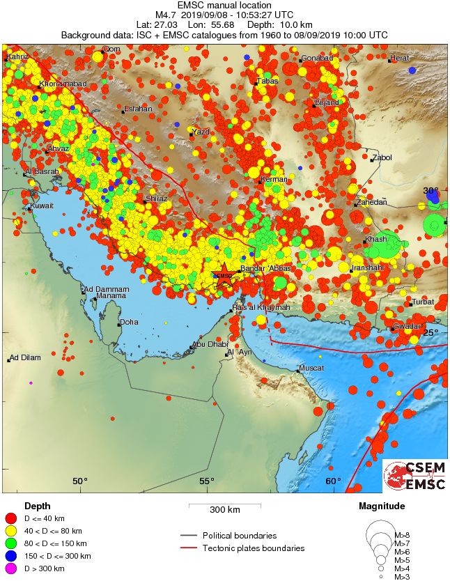 wide historical seismicity