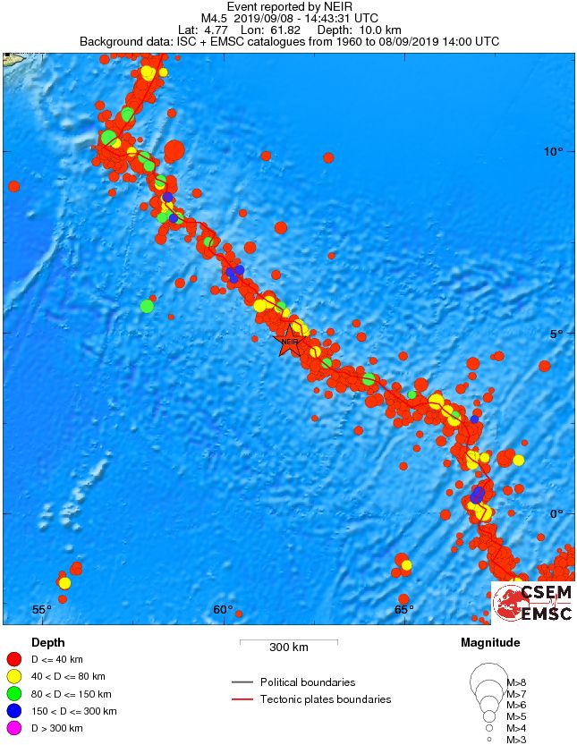 wide historical seismicity
