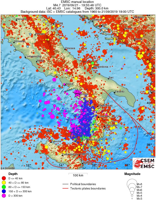 regional historical seismicity