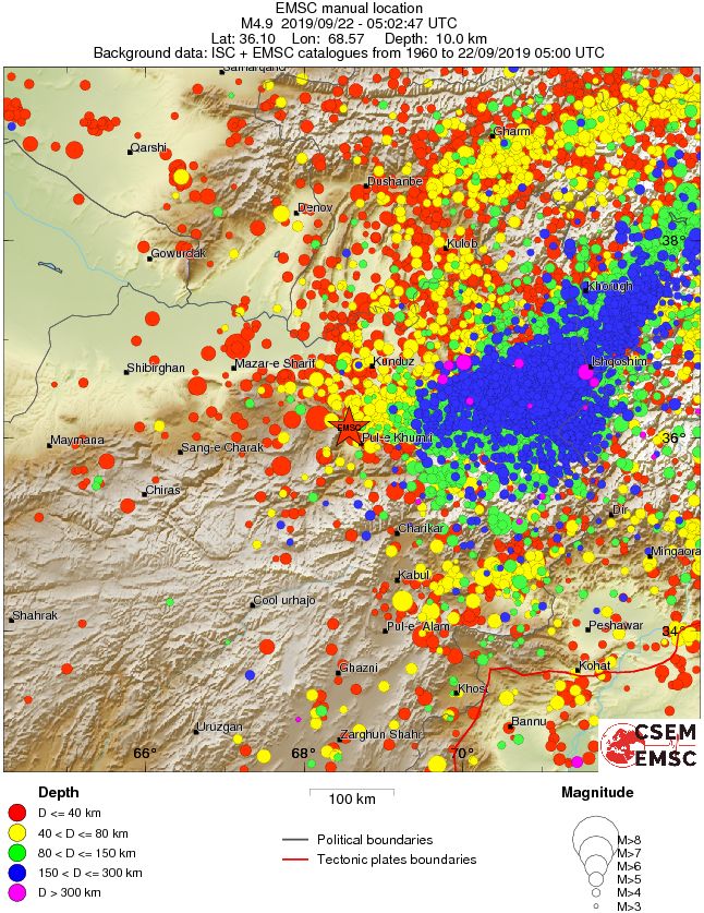 regional historical seismicity