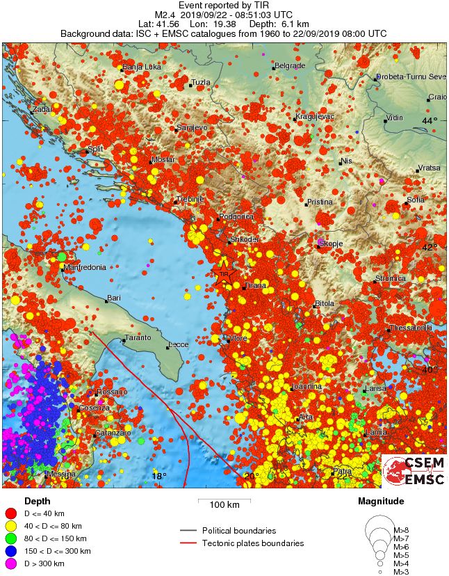 regional historical seismicity