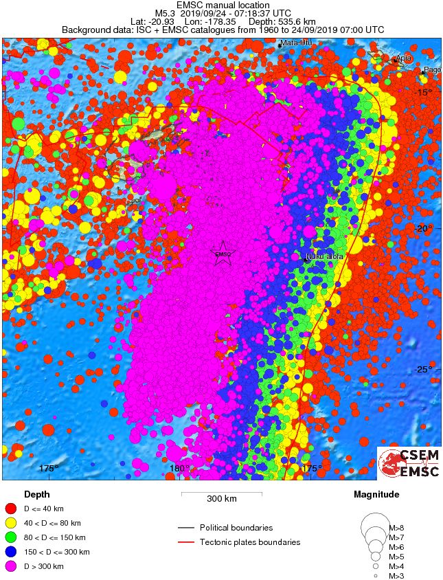 wide historical seismicity