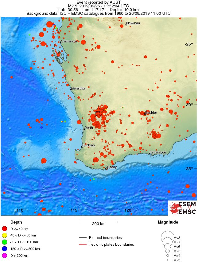 wide historical seismicity