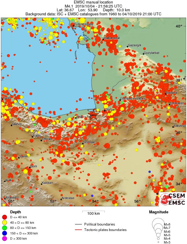 regional historical seismicity
