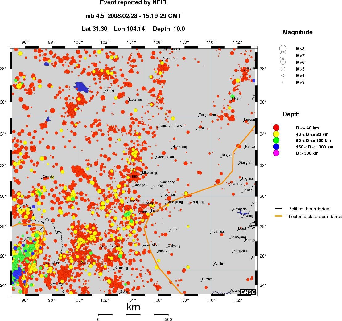 wide historical seismicity