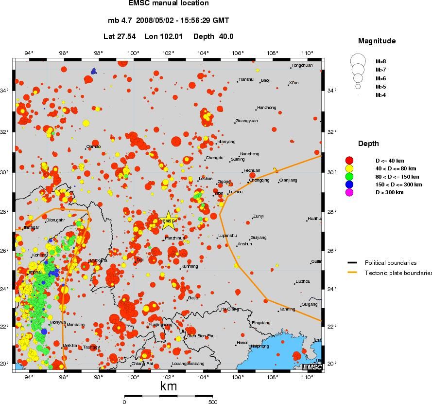wide historical seismicity