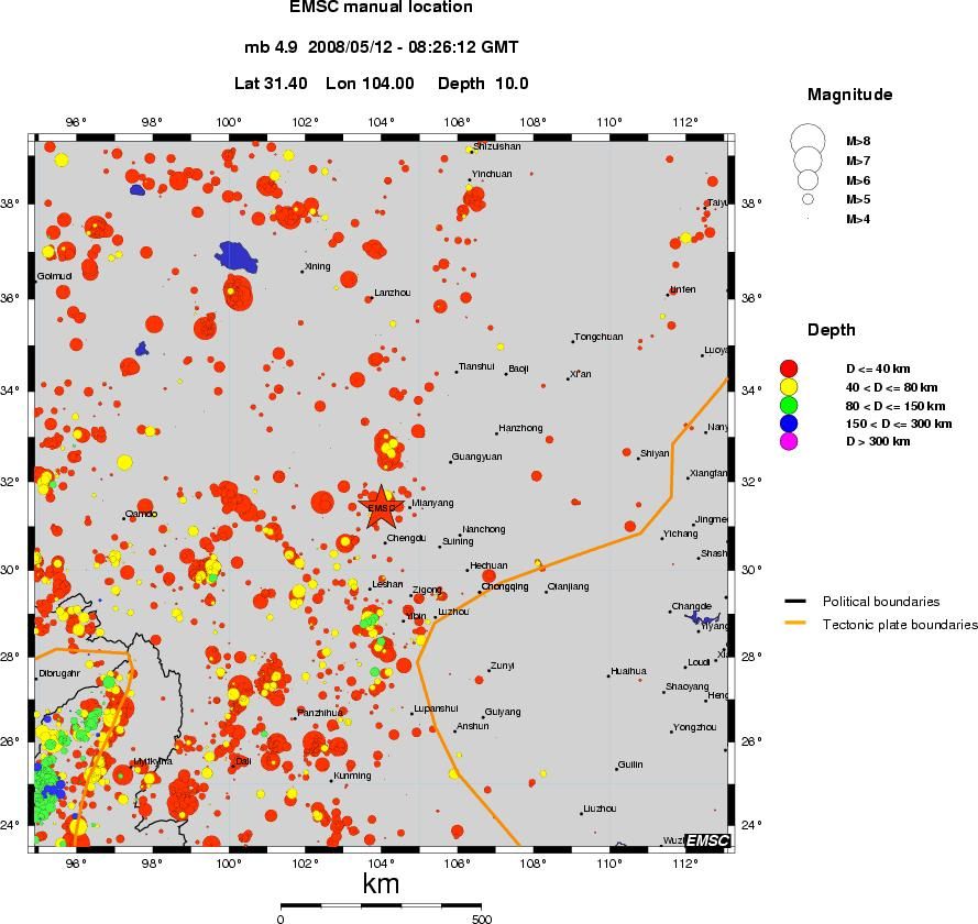 wide historical seismicity