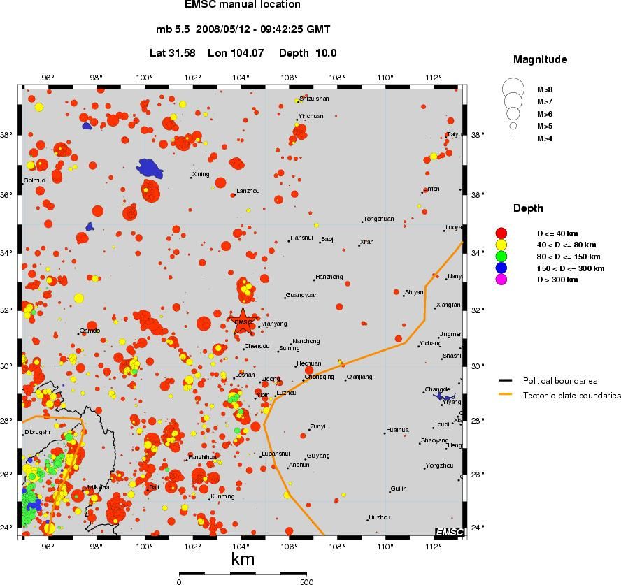 wide historical seismicity