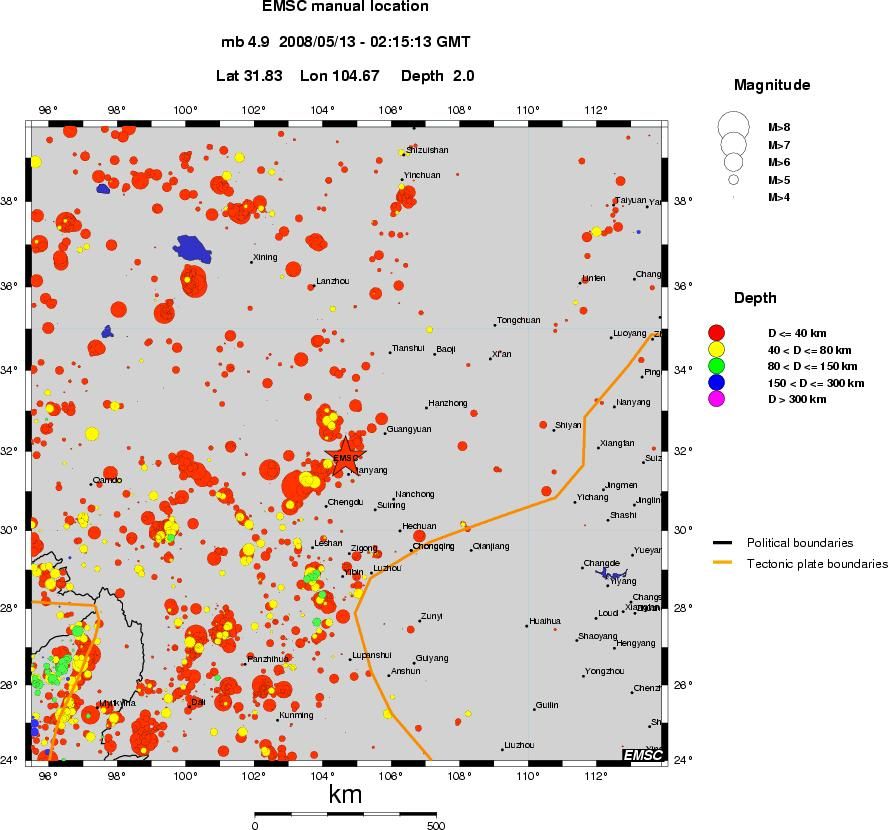 wide historical seismicity