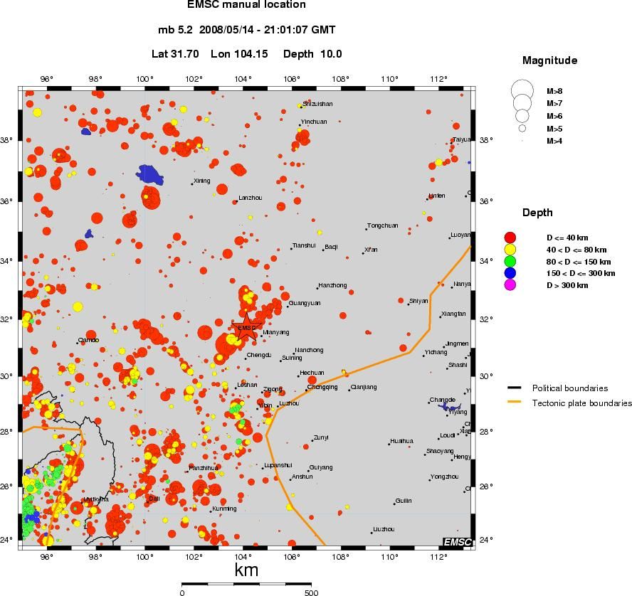 wide historical seismicity