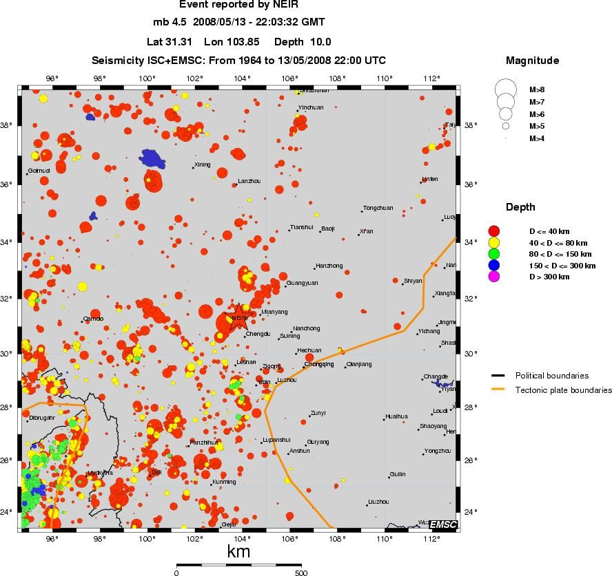 wide historical seismicity