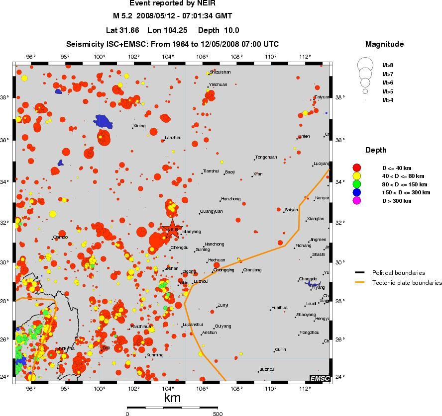 wide historical seismicity