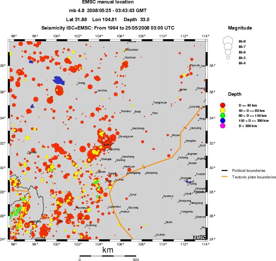 wide historical seismicity