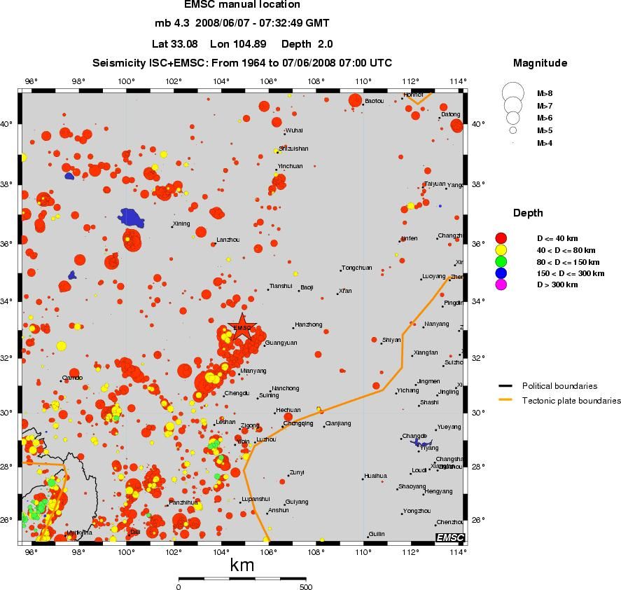 wide historical seismicity