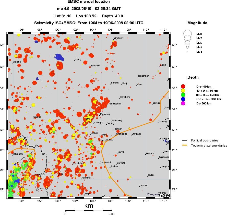 wide historical seismicity