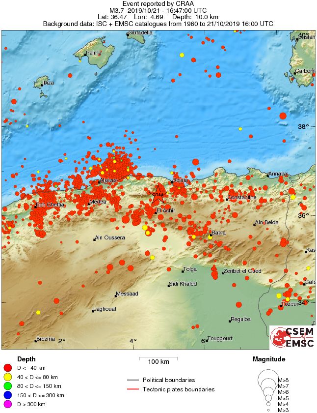 regional historical seismicity