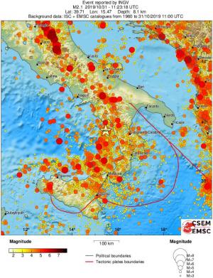 regional magnitude historical seismicity