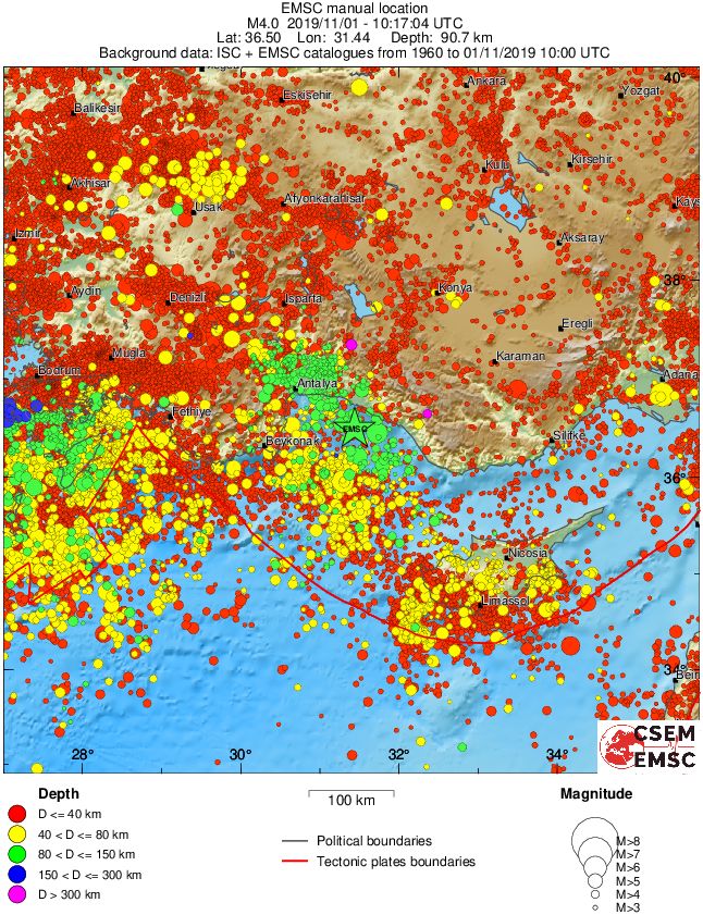 regional historical seismicity