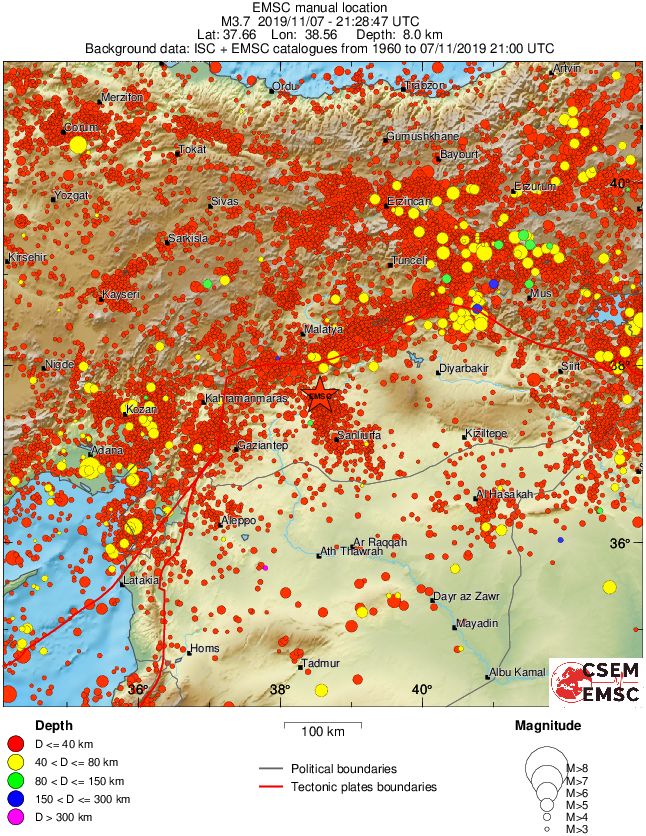 regional historical seismicity