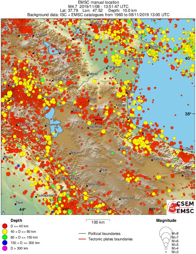 regional historical seismicity