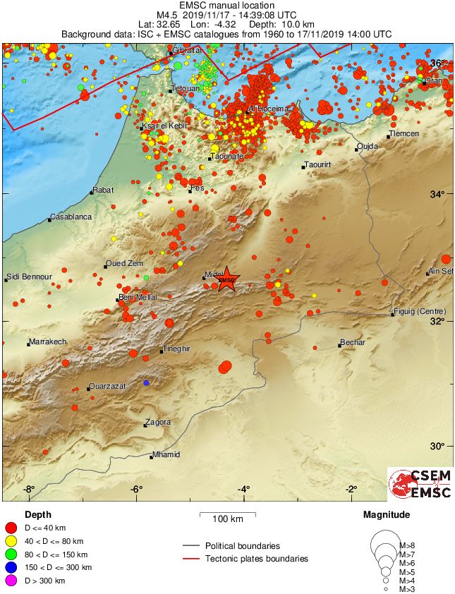 regional historical seismicity