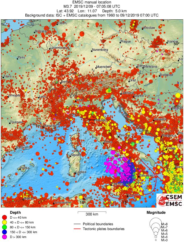 wide historical seismicity